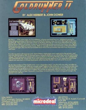 Goldrunner II box cover back